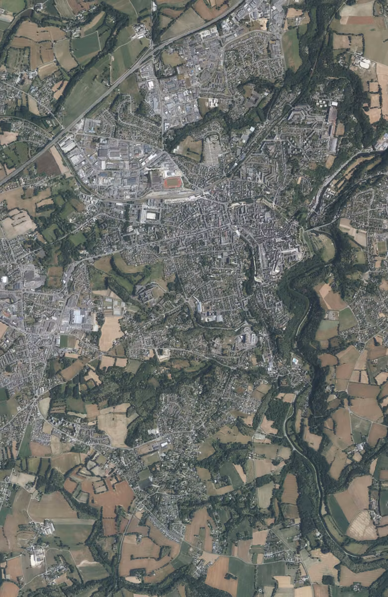 Dinan aujourd'hui, le territoire vu du ciel