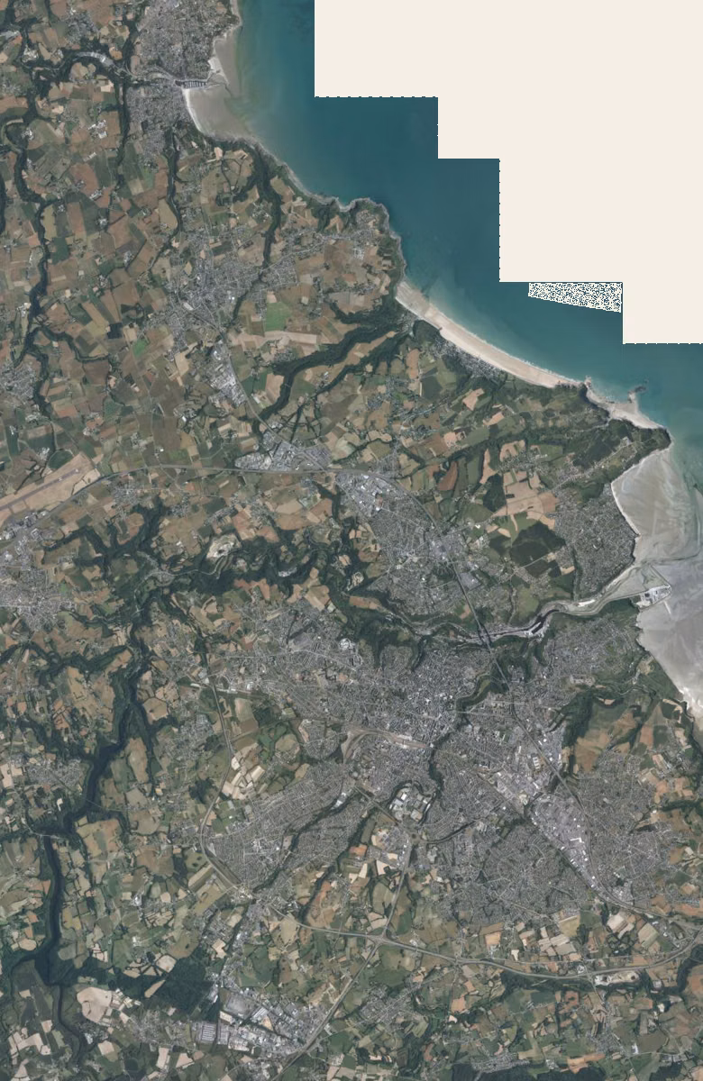 Plérin aujourd'hui, le territoire vu du ciel