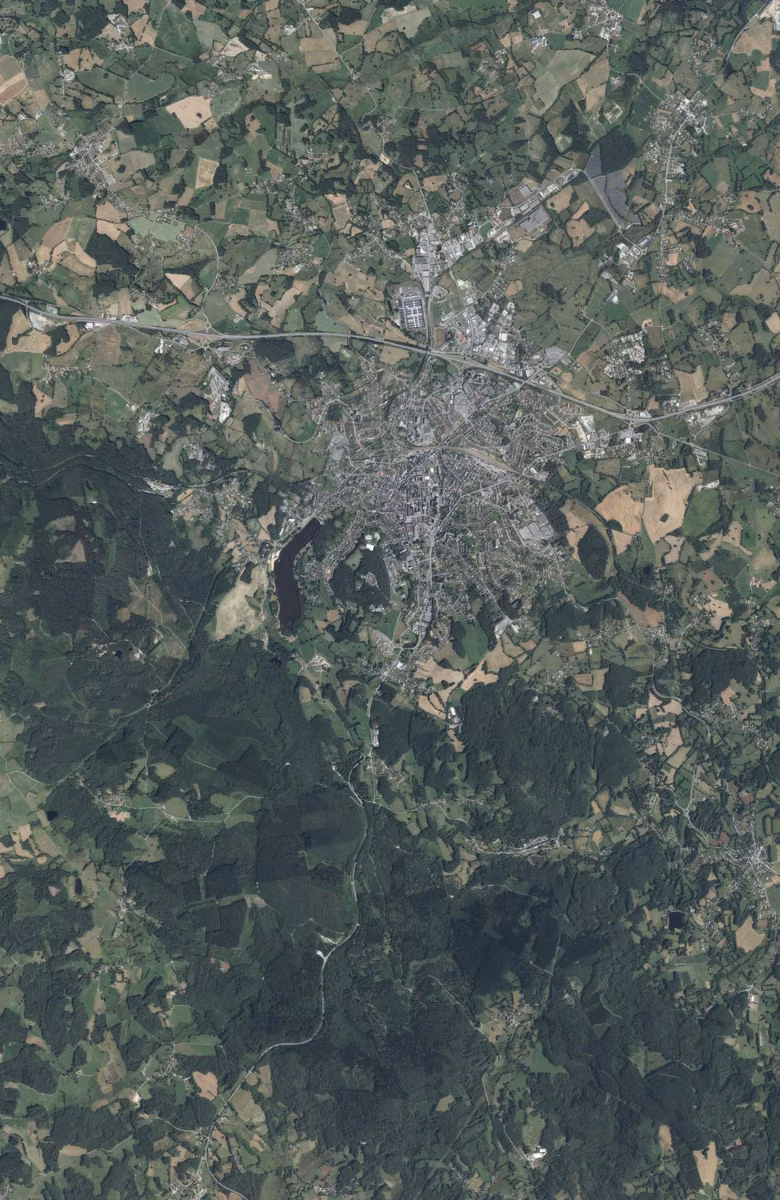 Guéret aujourd'hui, le territoire vu du ciel