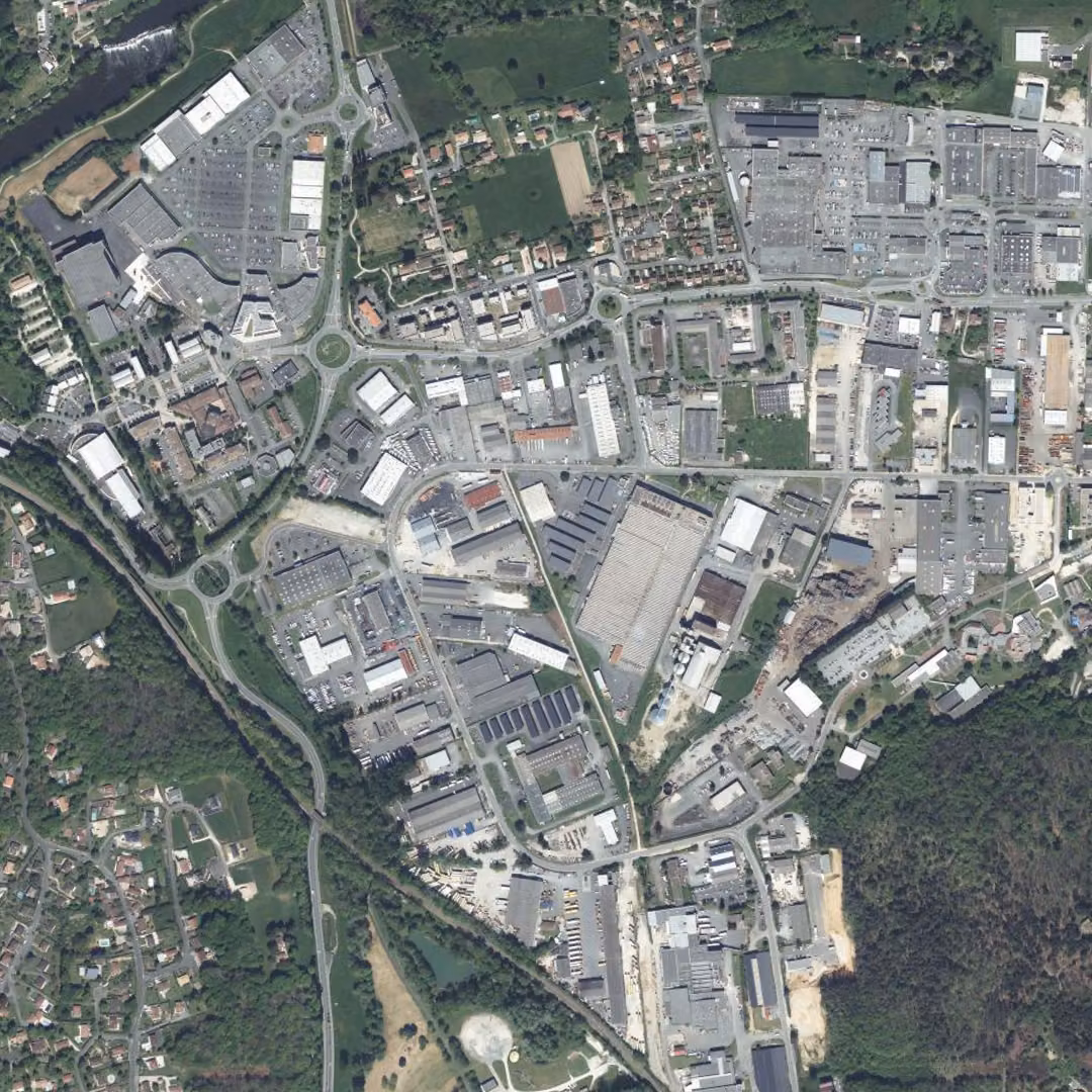 Boulazac Isle Manoire aujourd'hui, le centre vu du ciel
