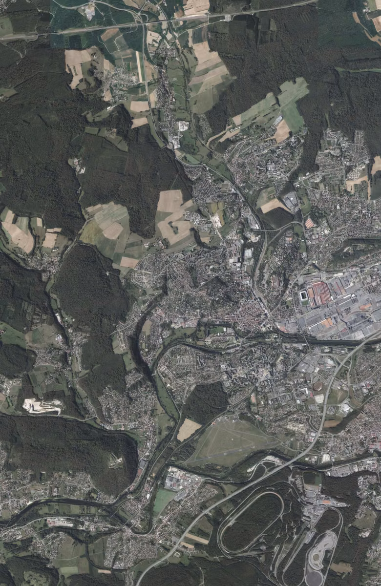 Montbéliard aujourd'hui, le territoire vu du ciel