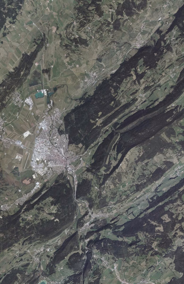 Pontarlier aujourd'hui, le territoire vu du ciel