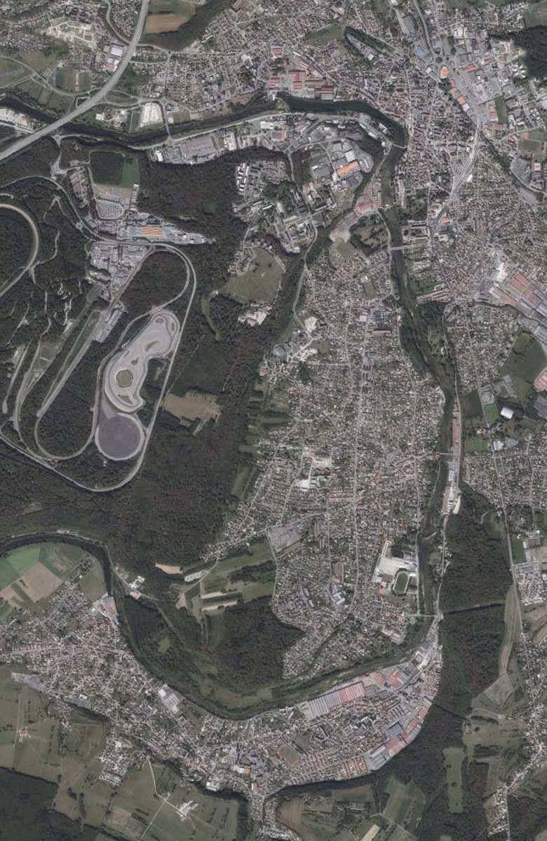Valentigney aujourd'hui, le territoire vu du ciel