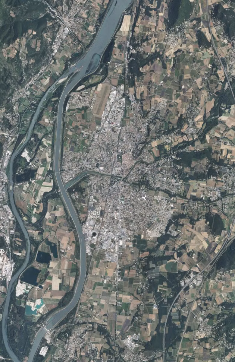 Montélimar aujourd'hui, le territoire vu du ciel