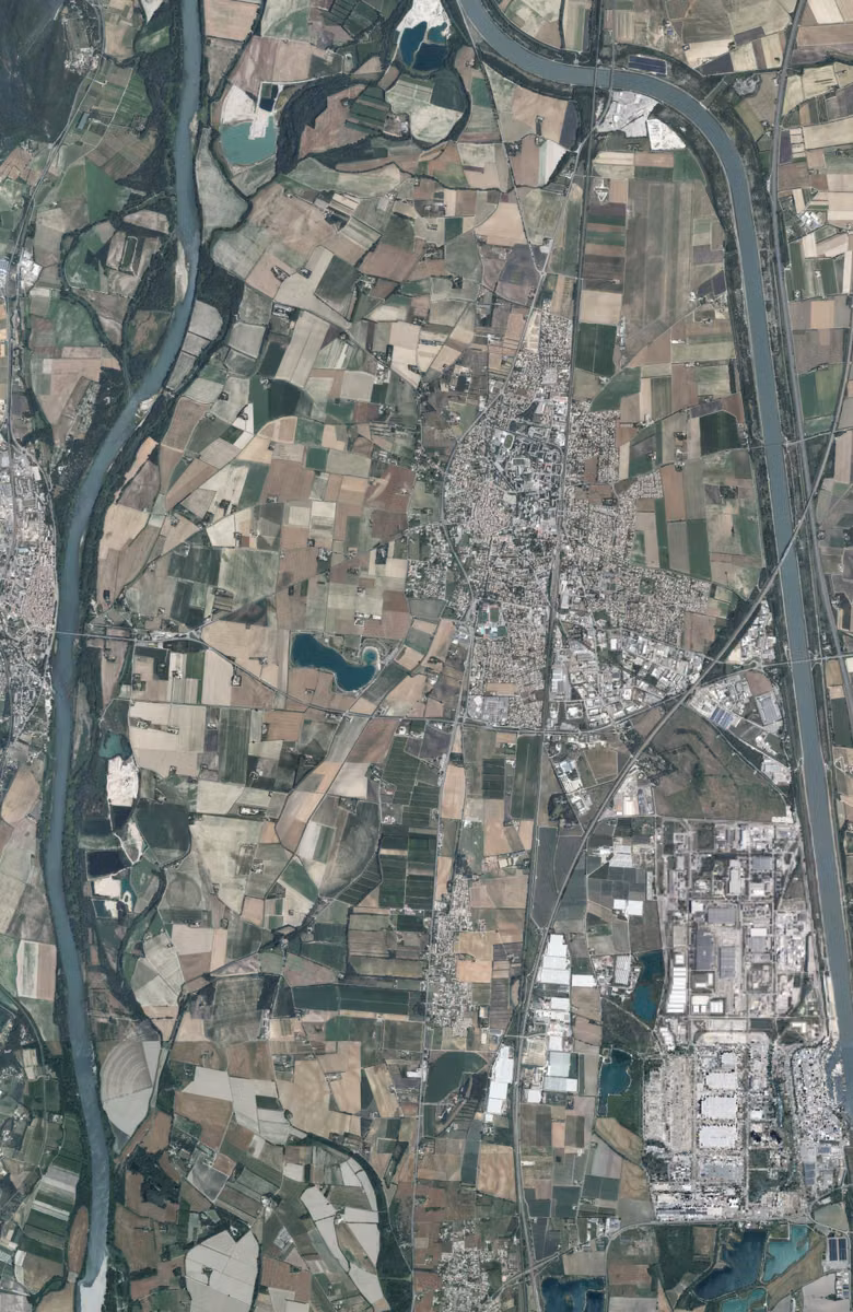 Pierrelatte aujourd'hui, le territoire vu du ciel