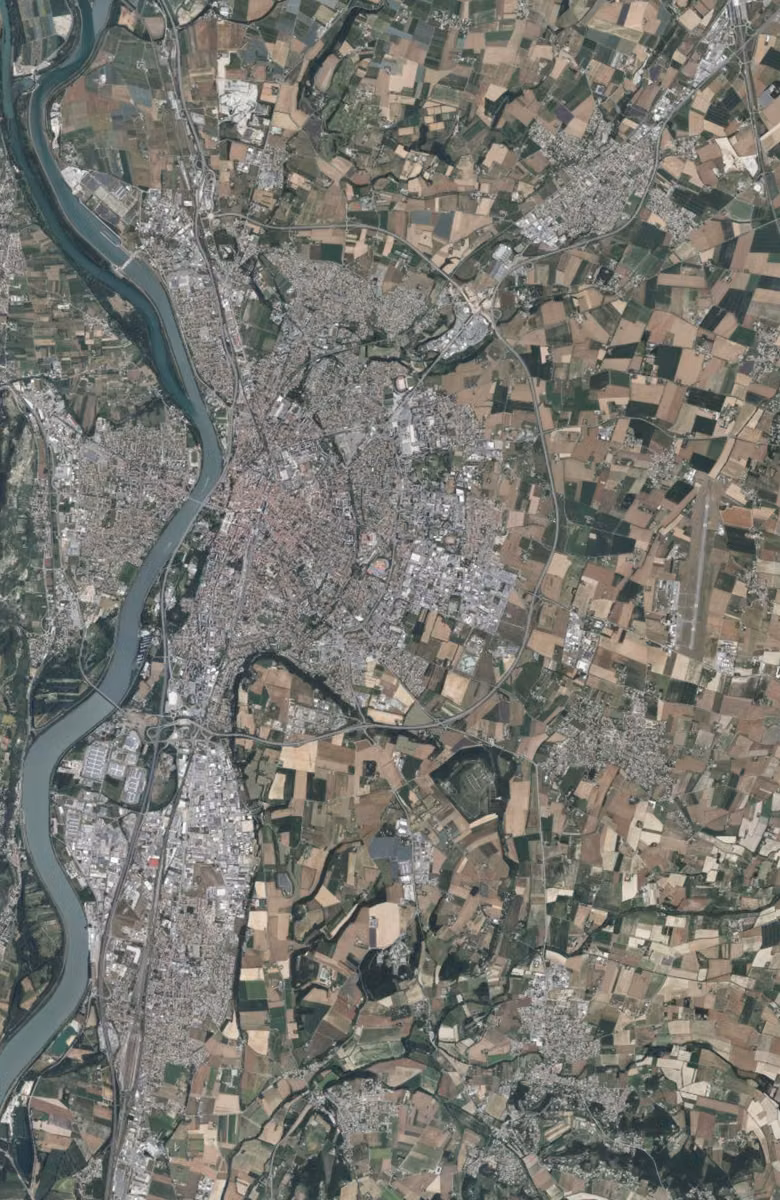 Valence aujourd'hui, le territoire vu du ciel