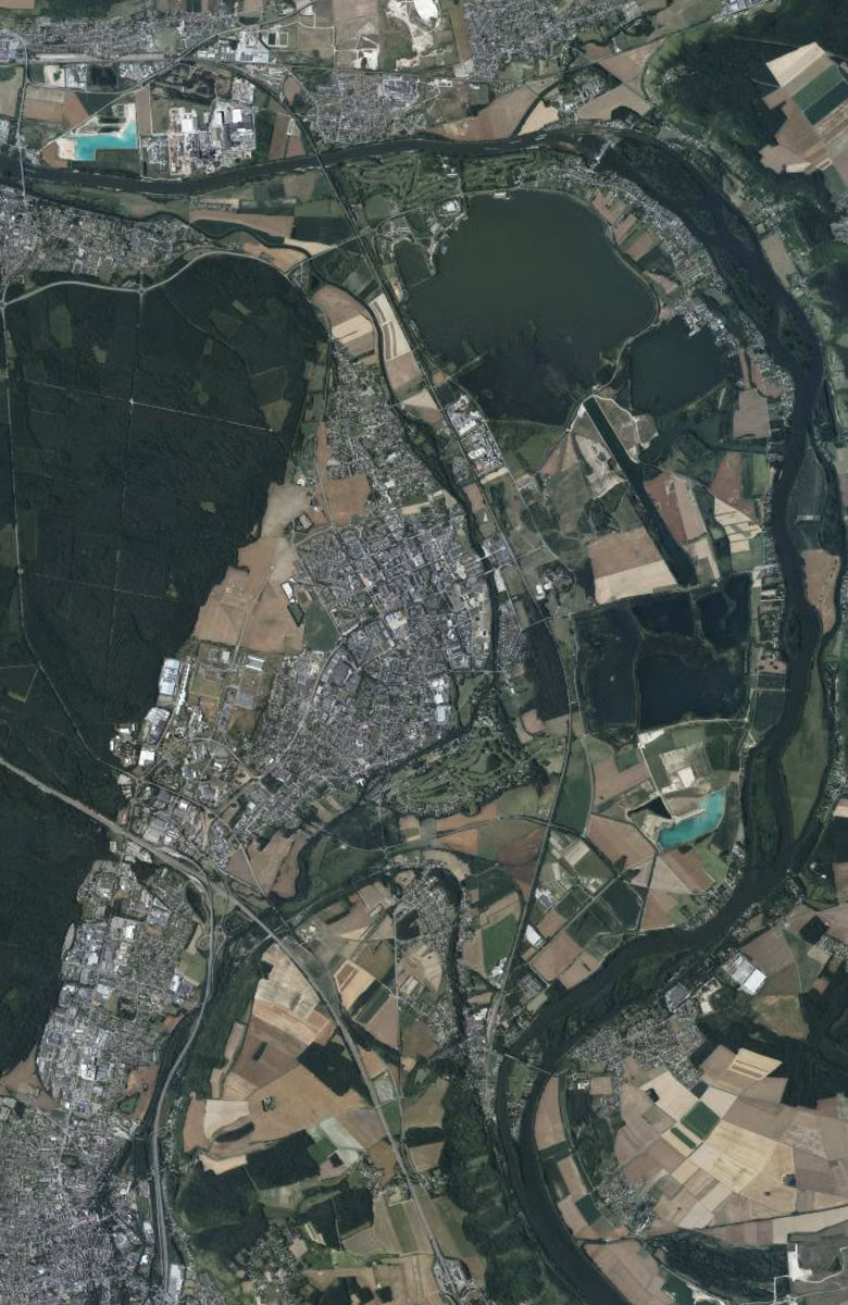 Val-de-Reuil aujourd'hui, le territoire vu du ciel