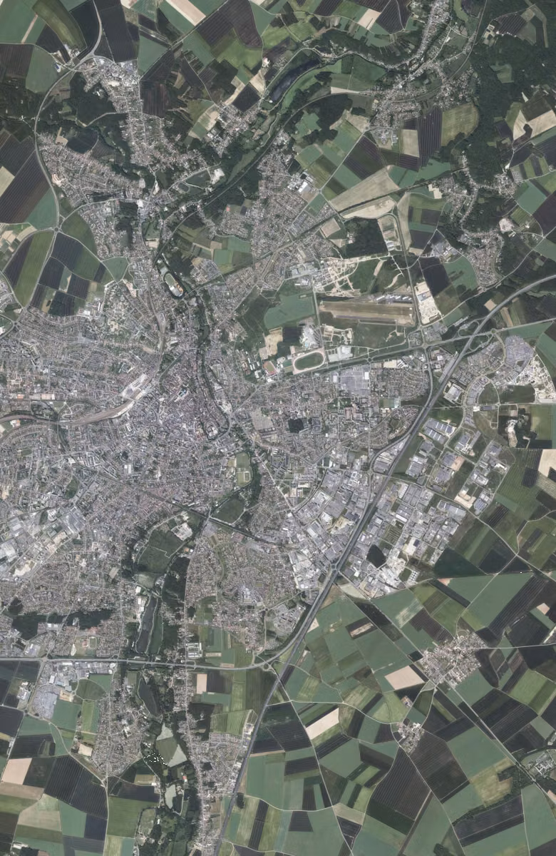 Chartres aujourd'hui, le territoire vu du ciel