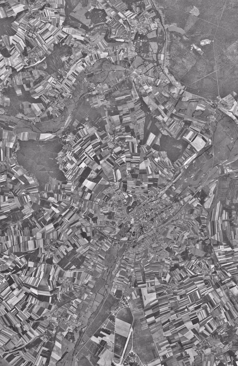 Dreux en 1947, le territoire vu du ciel, au même cadrage