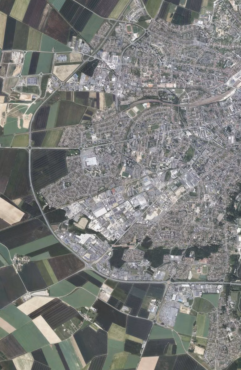 Lucé aujourd'hui, le territoire vu du ciel