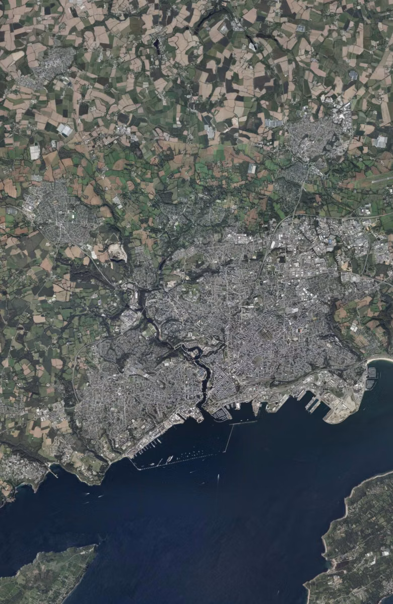 Brest aujourd'hui, le territoire vu du ciel