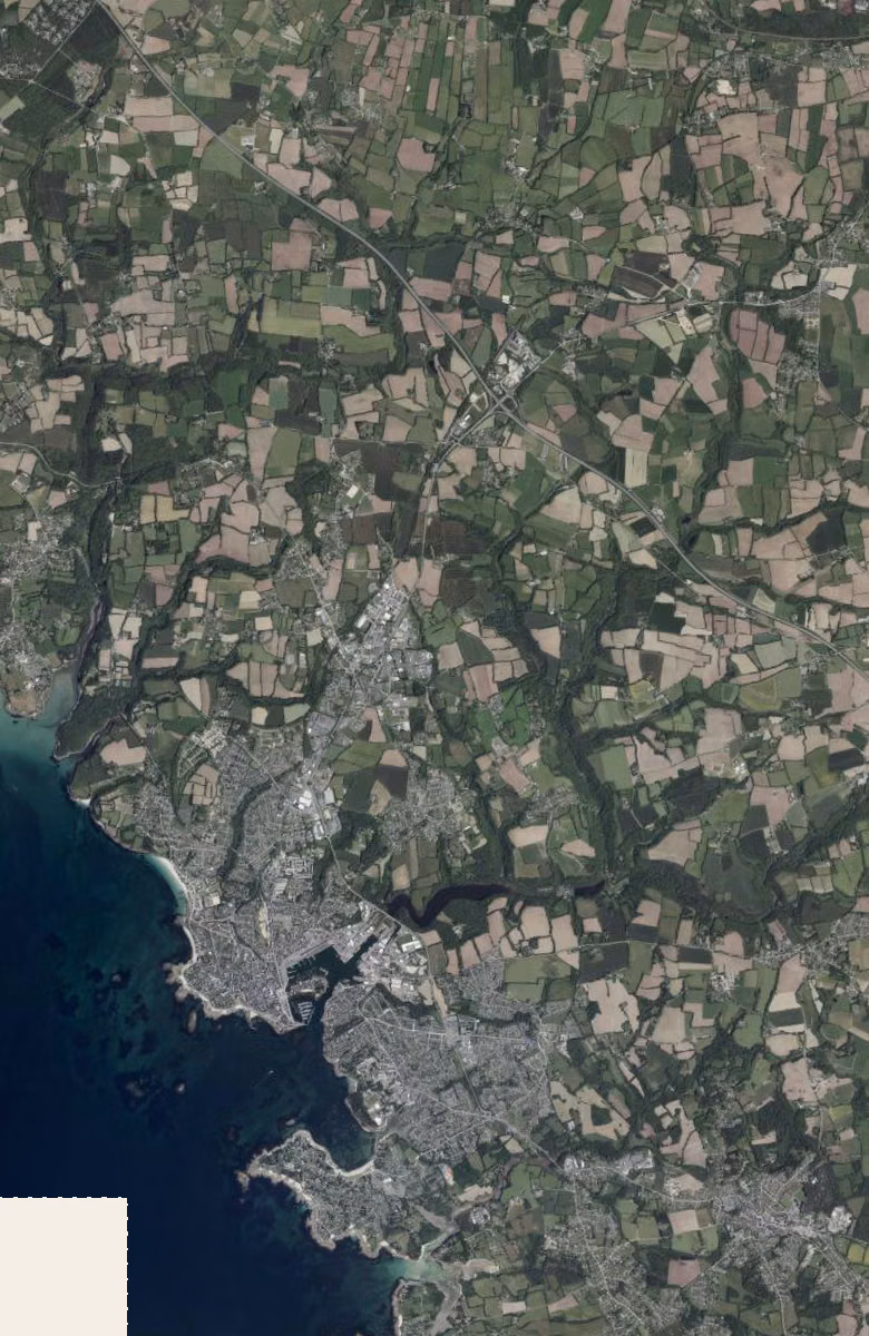 Concarneau aujourd'hui, le territoire vu du ciel