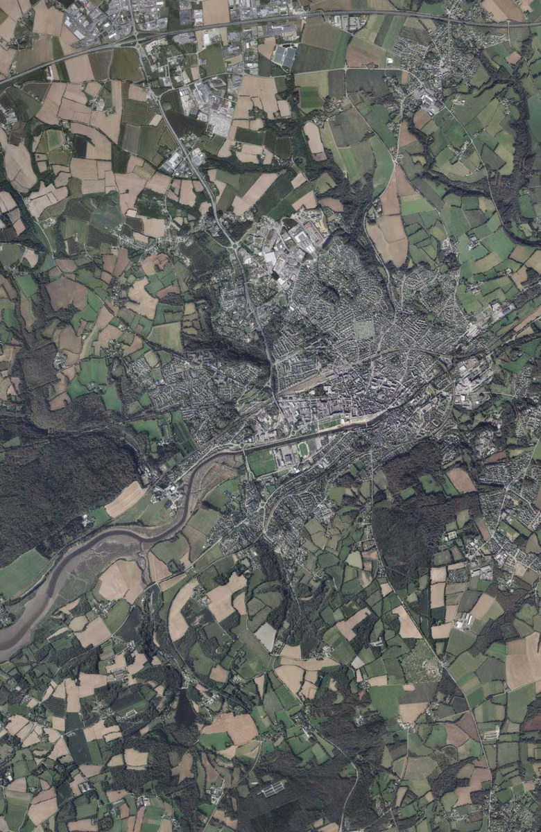 Landerneau aujourd'hui, le territoire vu du ciel