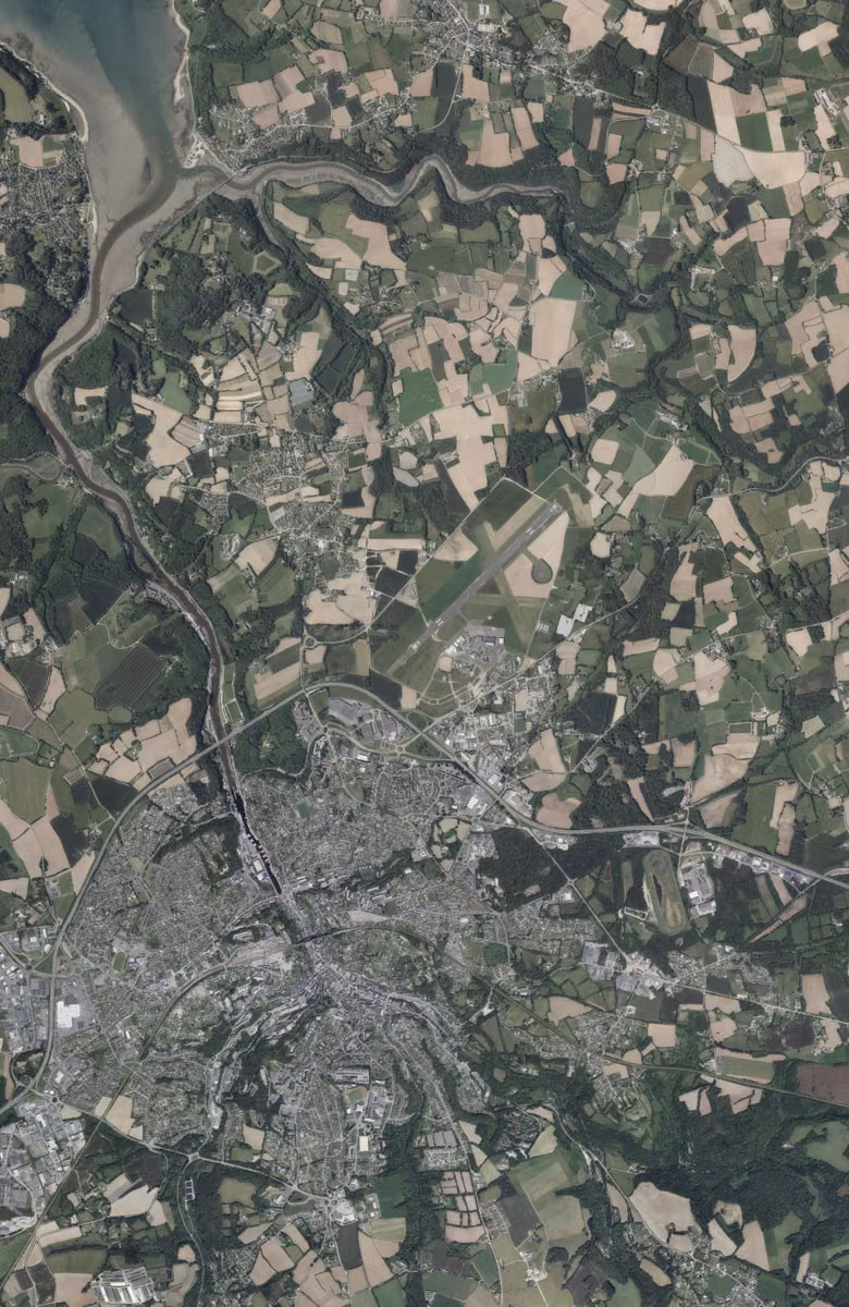 Morlaix aujourd'hui, le territoire vu du ciel
