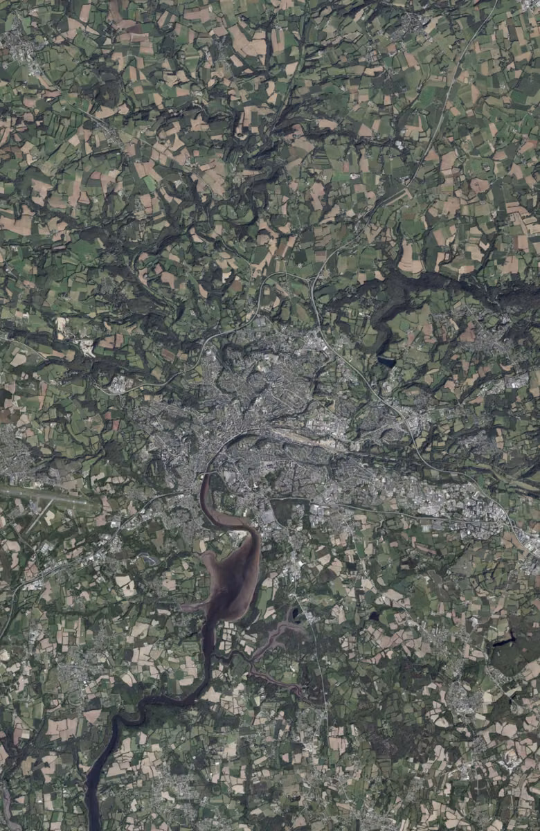 Quimper aujourd'hui, le territoire vu du ciel
