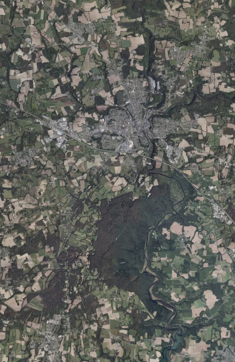 Quimperlé aujourd'hui, le territoire vu du ciel