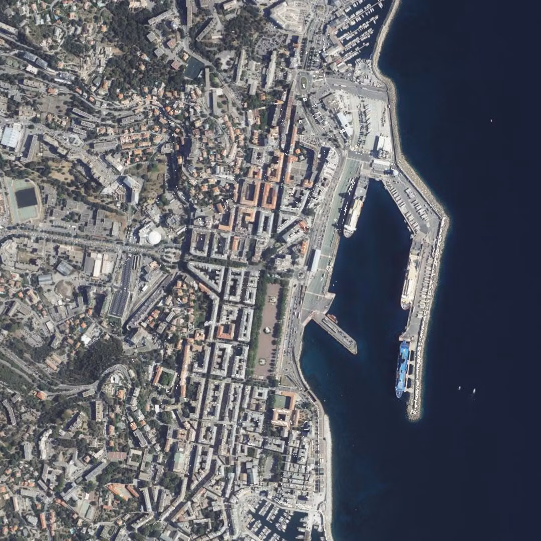 Bastia aujourd'hui, le centre vu du ciel