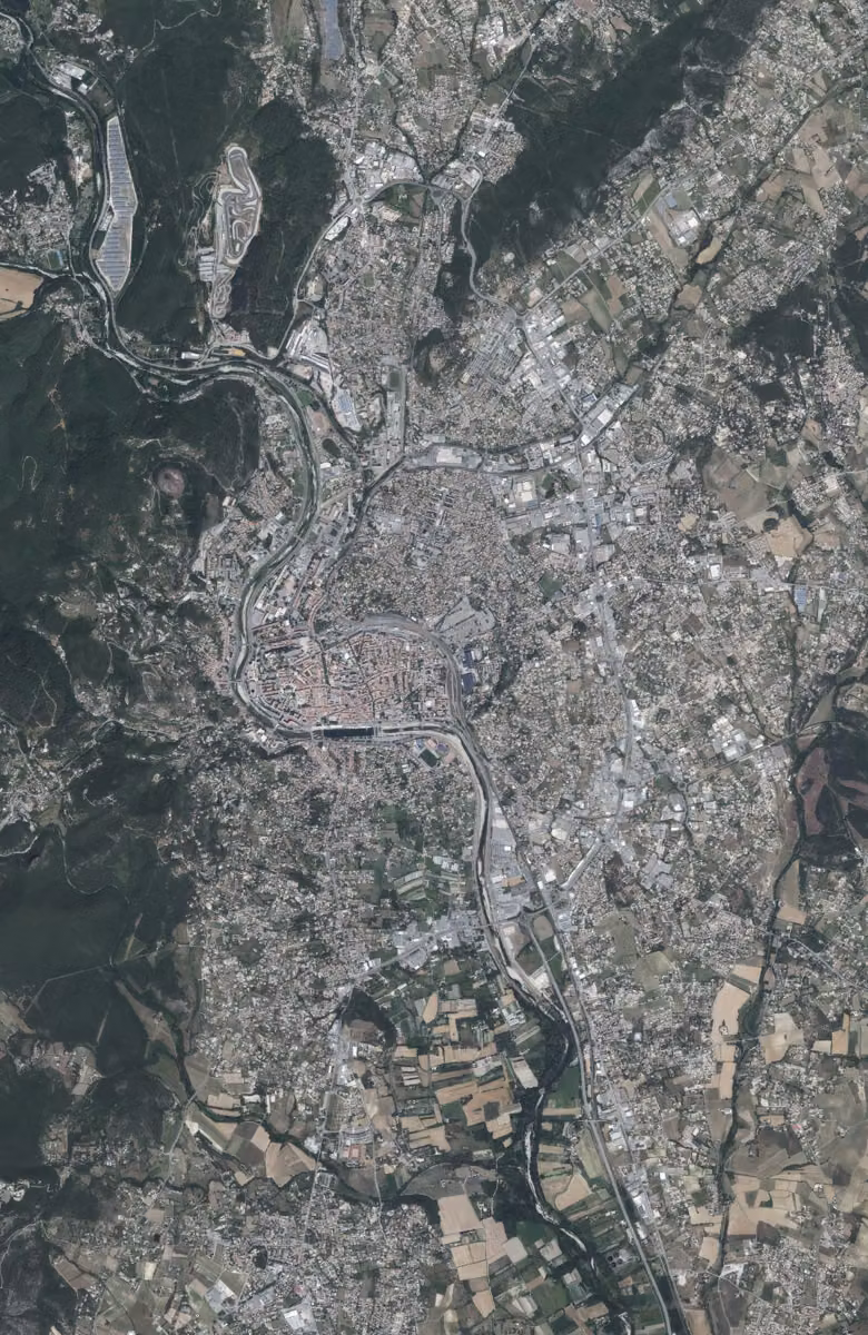 Alès aujourd'hui, le territoire vu du ciel