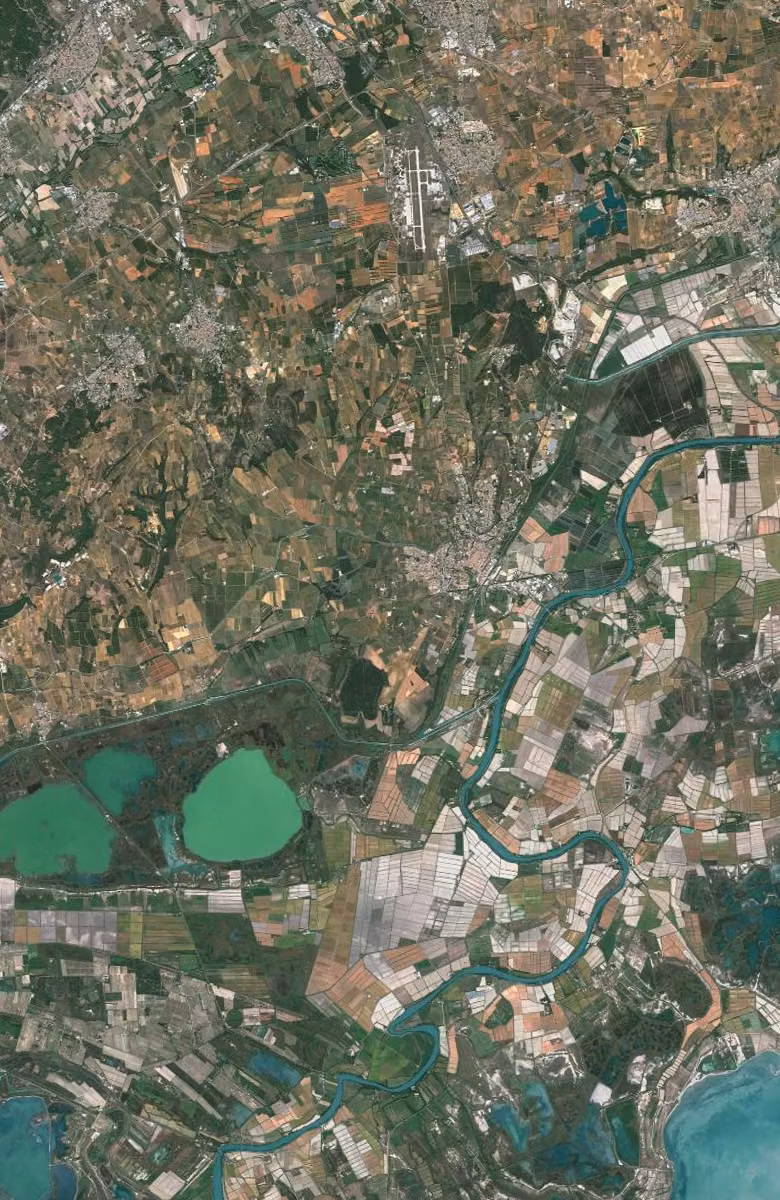 Saint-Gilles aujourd'hui, le territoire vu du ciel