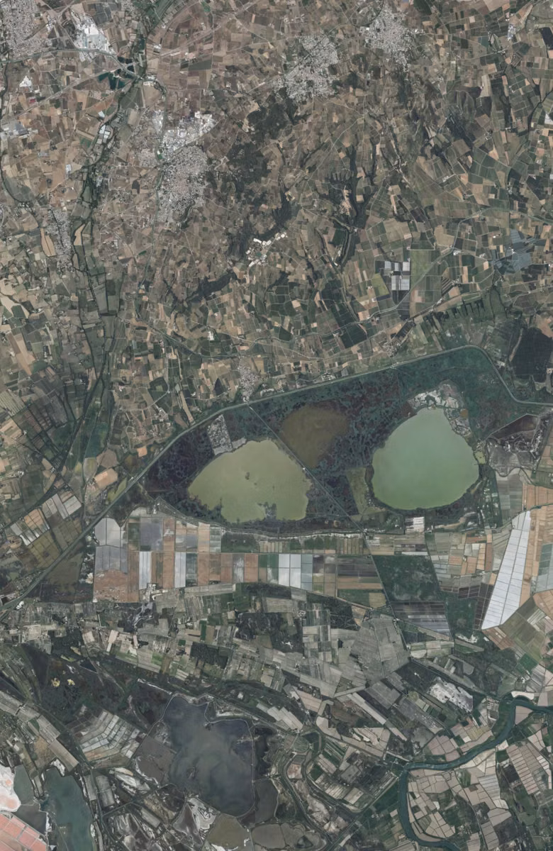 Vauvert aujourd'hui, le territoire vu du ciel