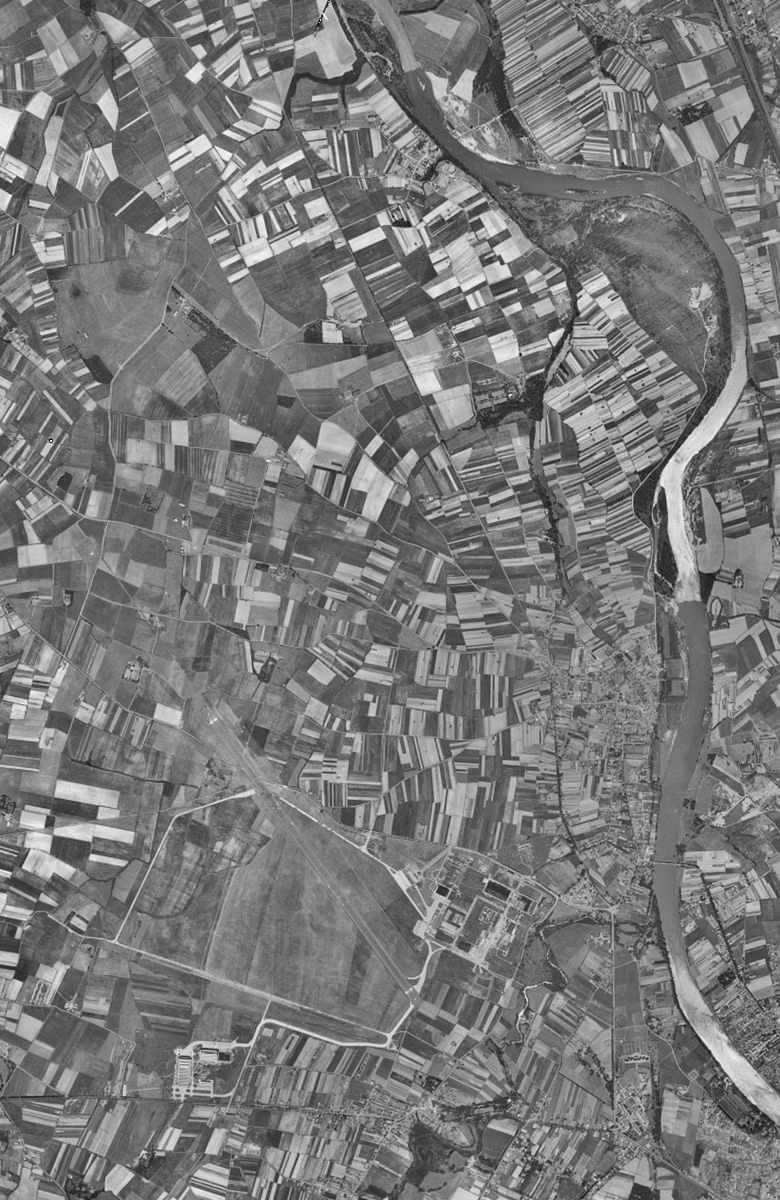 Blagnac en 1954, le territoire vu du ciel, au même cadrage