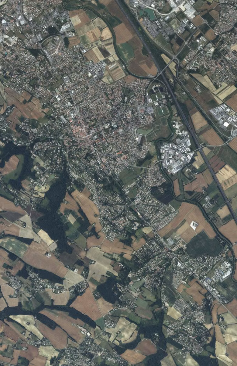 Castanet-Tolosan aujourd'hui, le territoire vu du ciel
