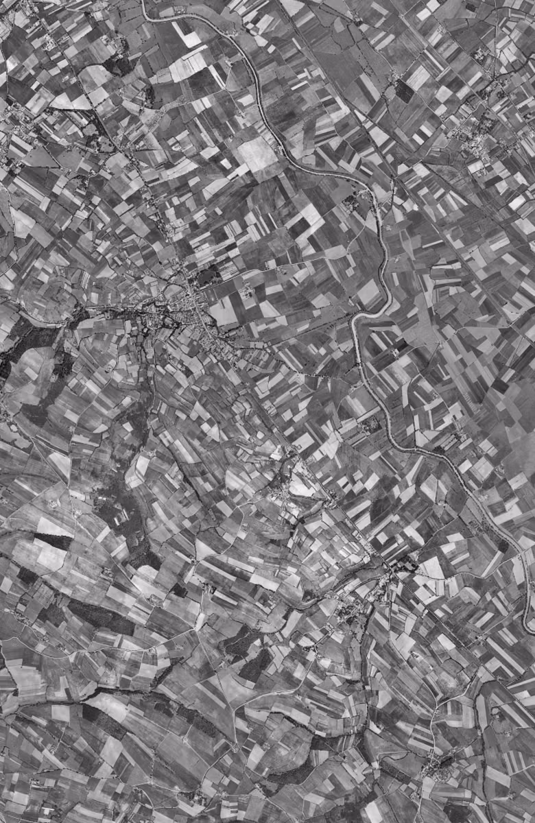 Castanet-Tolosan en 1954, le territoire vu du ciel, au même cadrage
