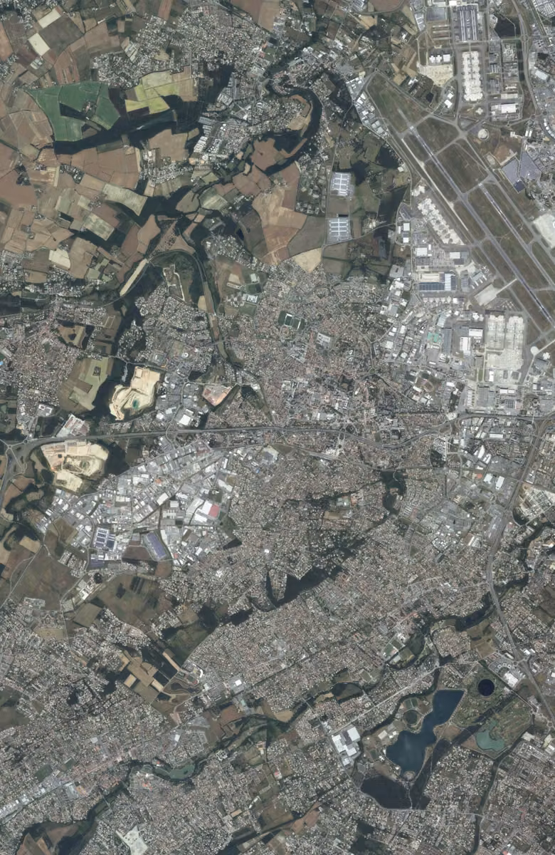 Colomiers aujourd'hui, le territoire vu du ciel