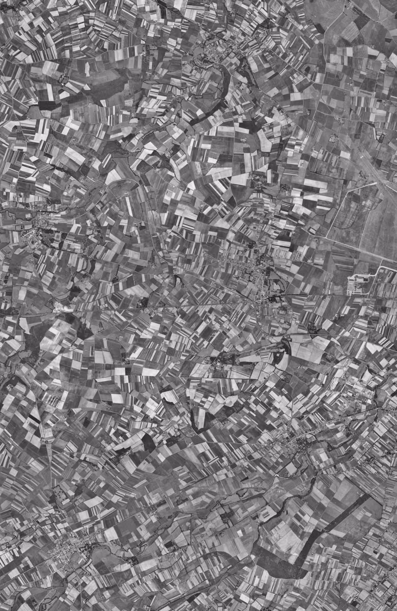 Colomiers en 1954, le territoire vu du ciel, au même cadrage