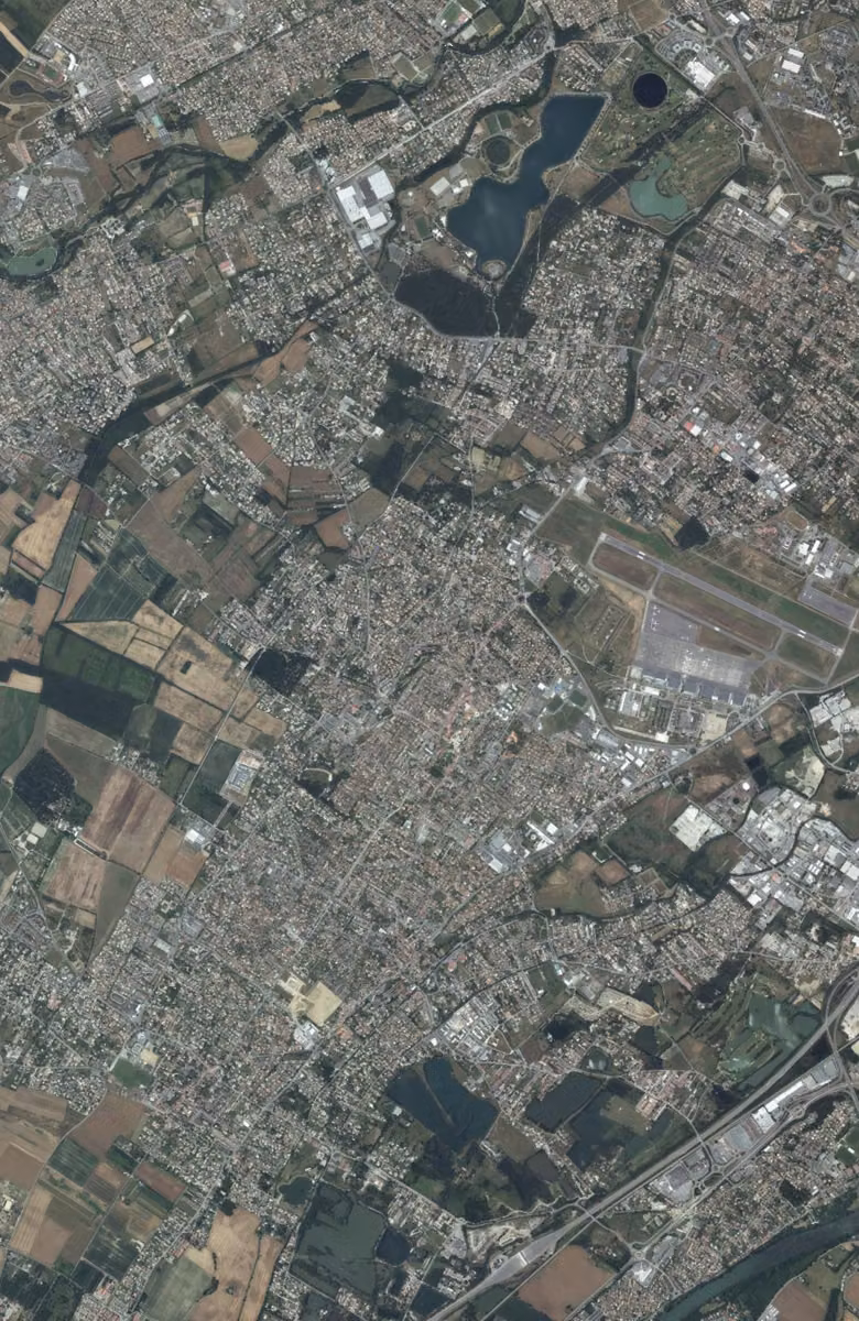 Cugnaux aujourd'hui, le territoire vu du ciel