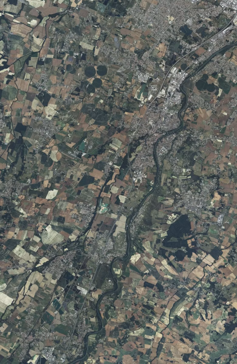 Muret aujourd'hui, le territoire vu du ciel