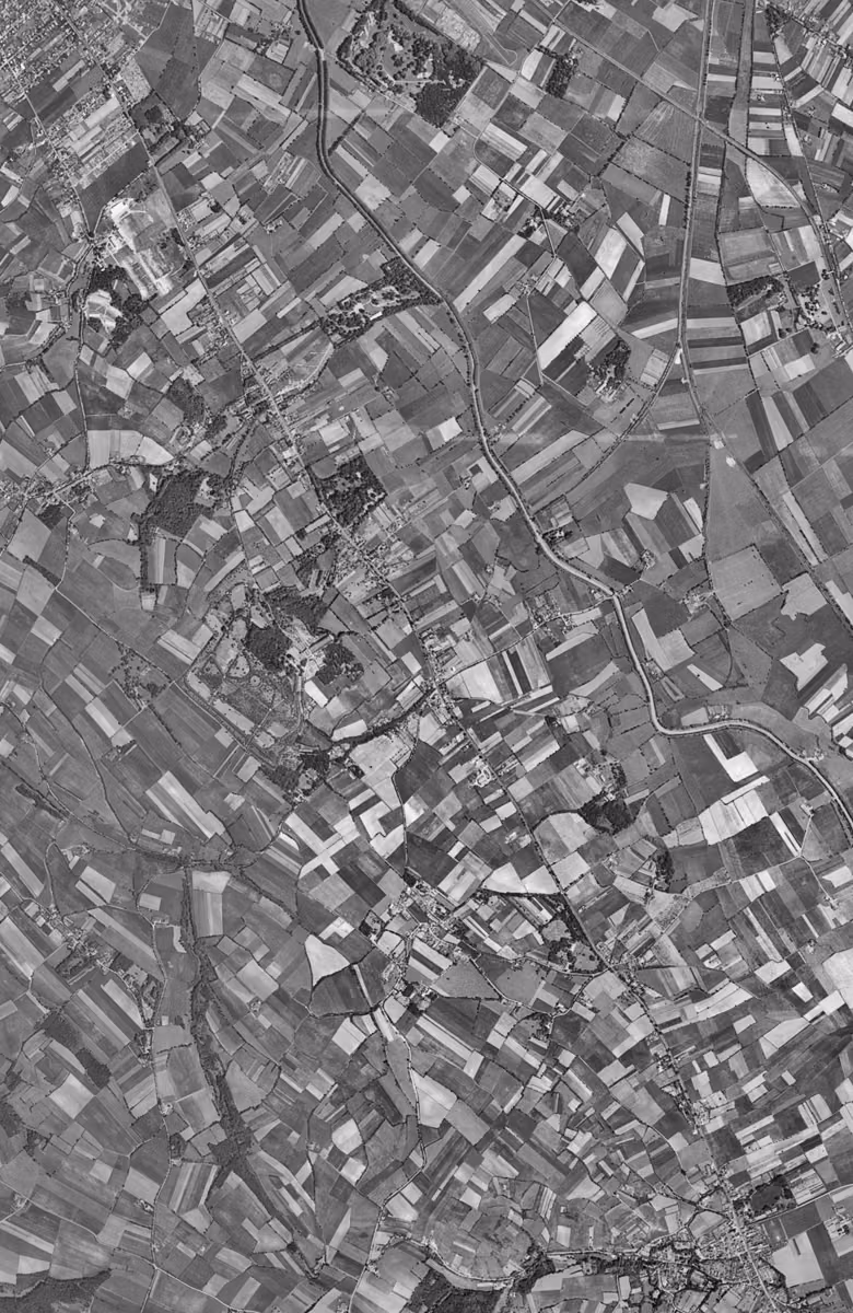Ramonville-Saint-Agne en 1954, le territoire vu du ciel, au même cadrage