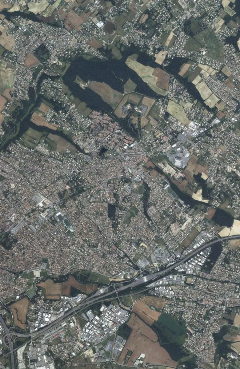 Saint-Jean aujourd'hui, le territoire vu du ciel