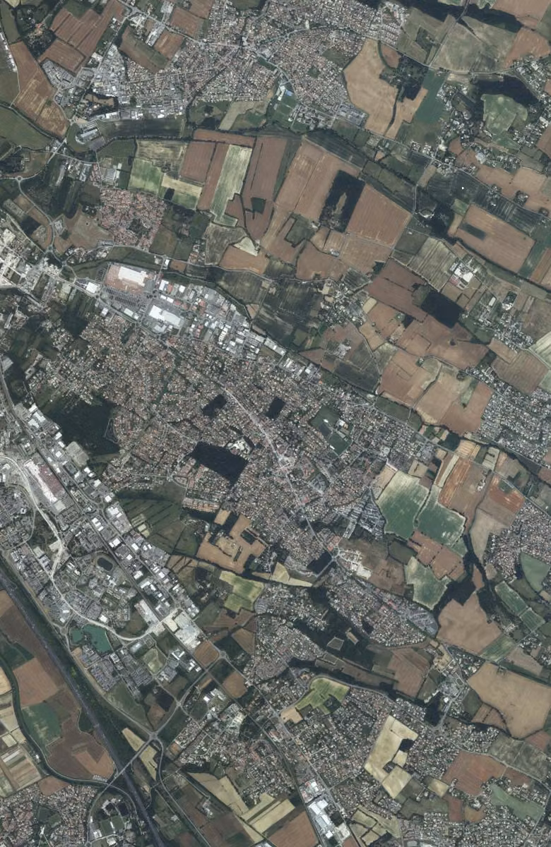 Saint-Orens-de-Gameville aujourd'hui, le territoire vu du ciel