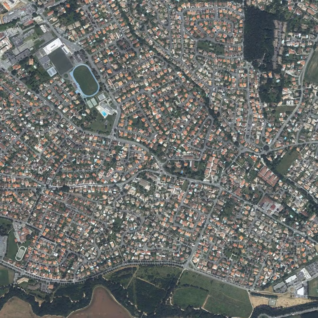 L'Union aujourd'hui, le centre vu du ciel