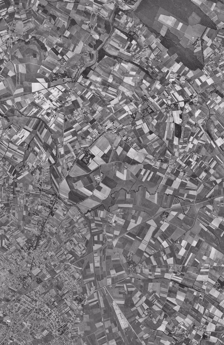 L'Union en 1954, le territoire vu du ciel, au même cadrage