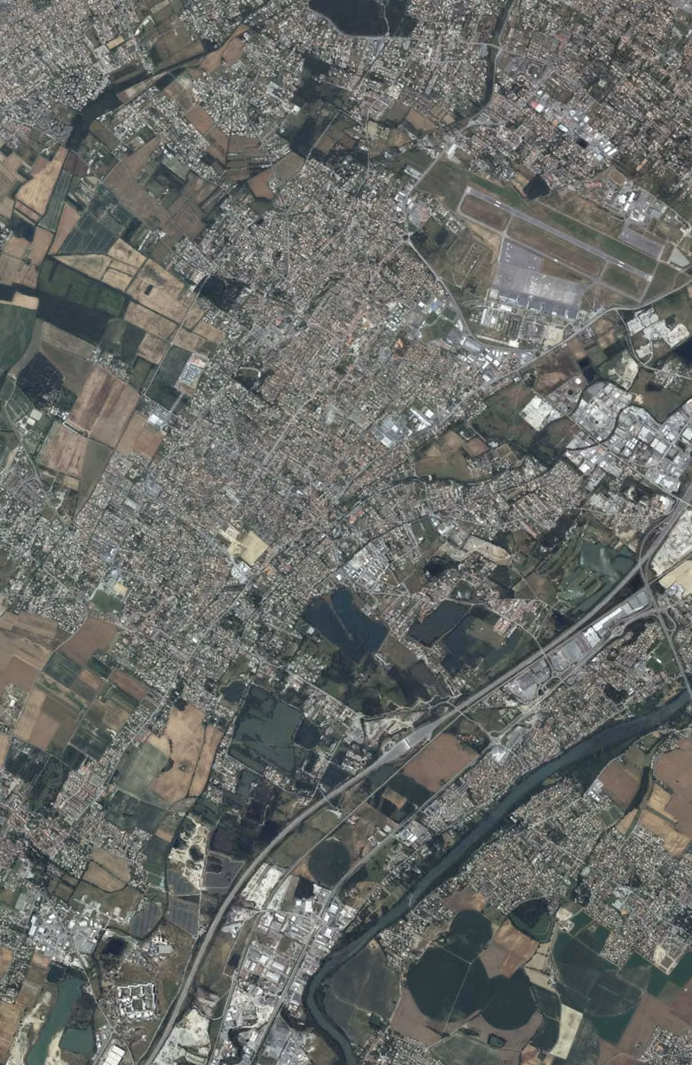 Villeneuve-Tolosane aujourd'hui, le territoire vu du ciel