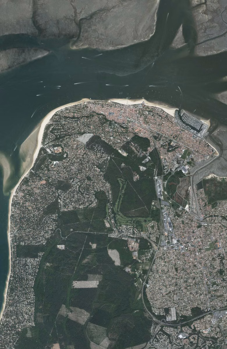 Arcachon aujourd'hui, le territoire vu du ciel
