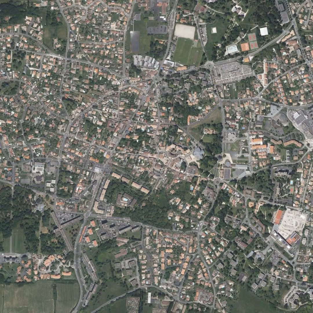 Blanquefort aujourd'hui, le centre vu du ciel