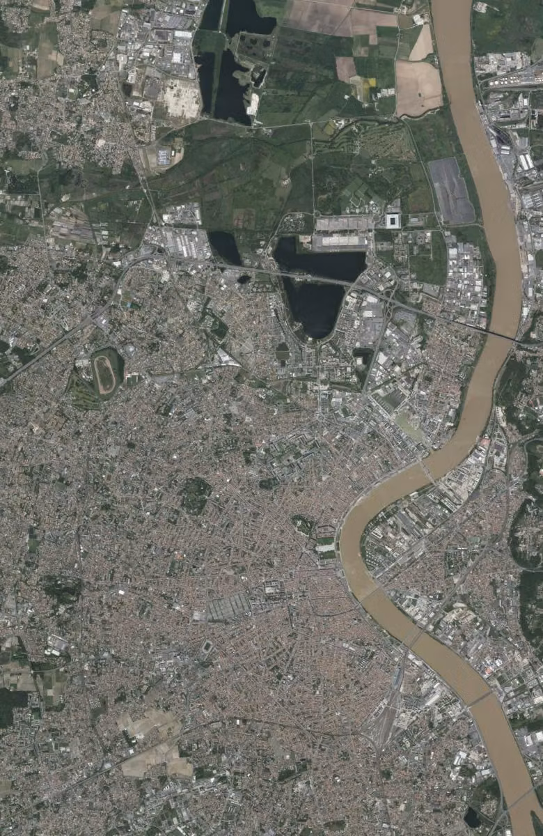 Bordeaux aujourd'hui, le territoire vu du ciel