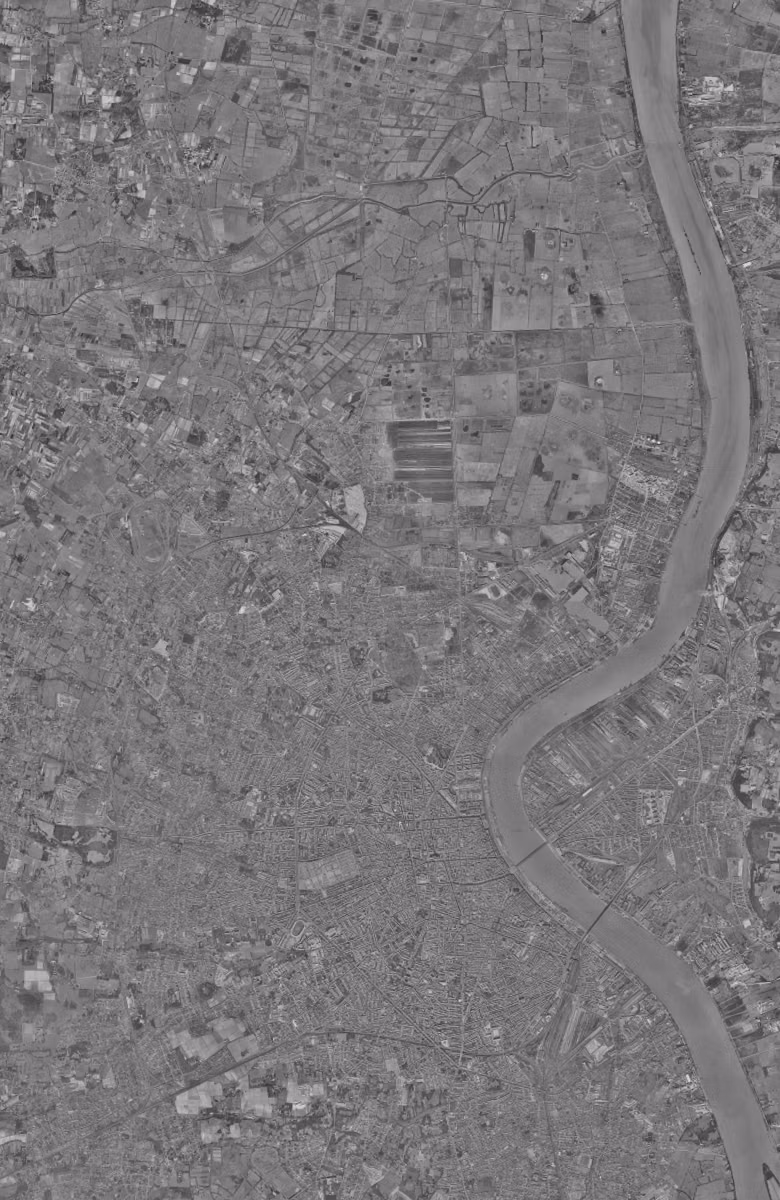 Bordeaux en 1956, le territoire vu du ciel, au même cadrage