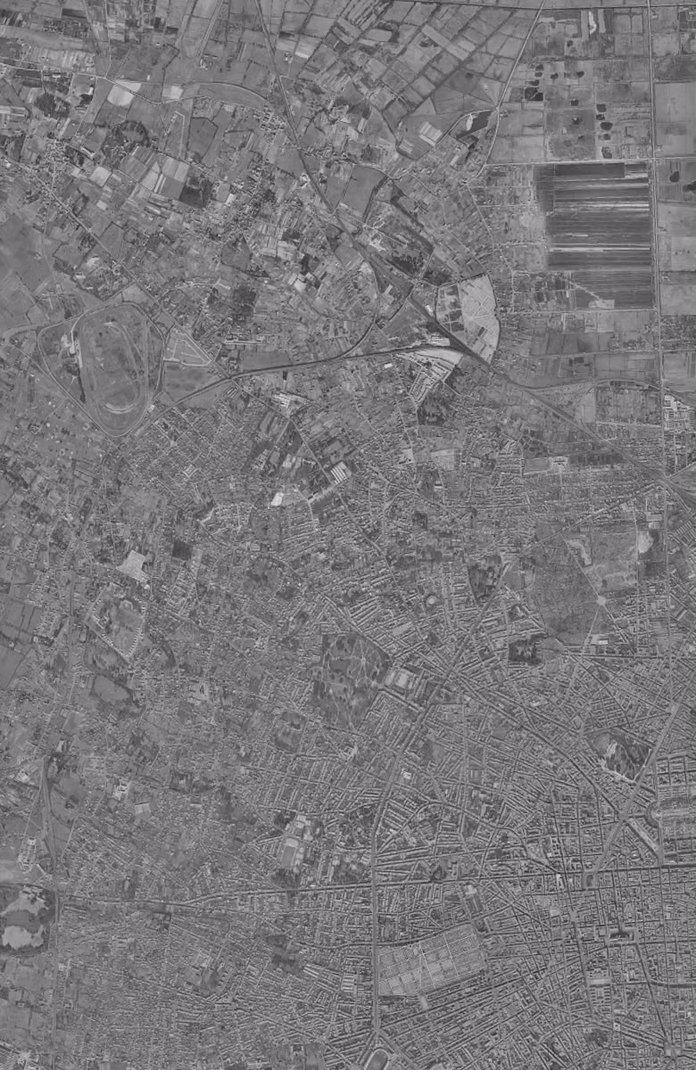 Le Bouscat en 1956, le territoire vu du ciel, au même cadrage