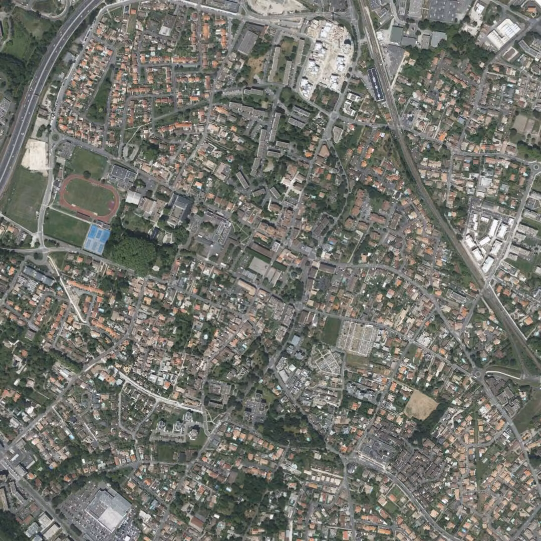 Bruges aujourd'hui, le centre vu du ciel