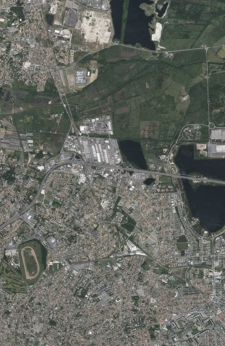 Bruges aujourd'hui, le territoire vu du ciel
