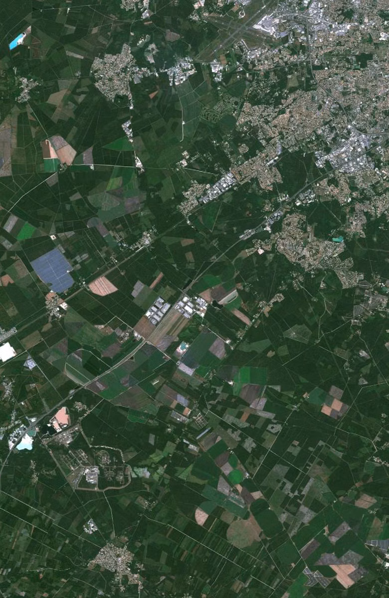 Cestas aujourd'hui, le territoire vu du ciel