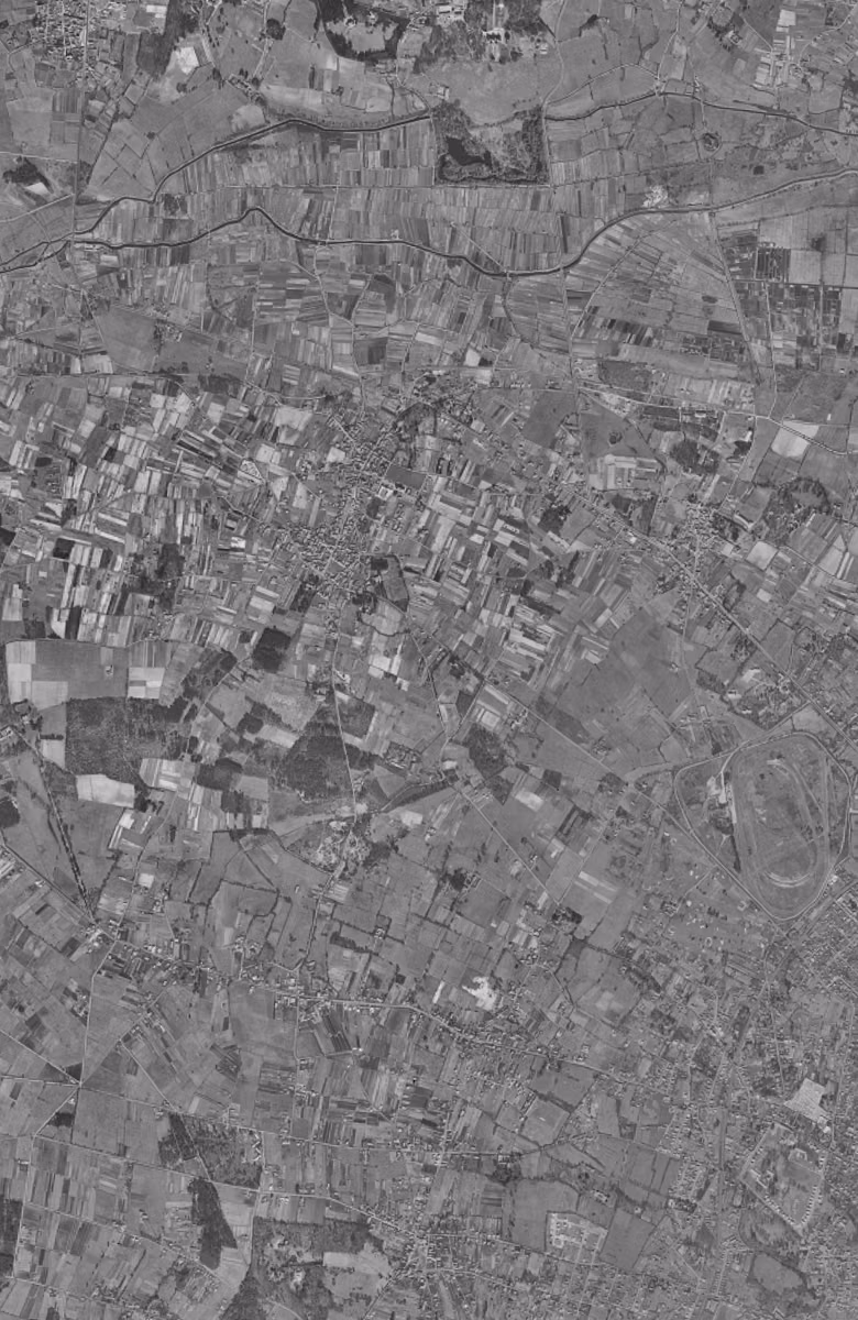 Eysines en 1956, le territoire vu du ciel, au même cadrage