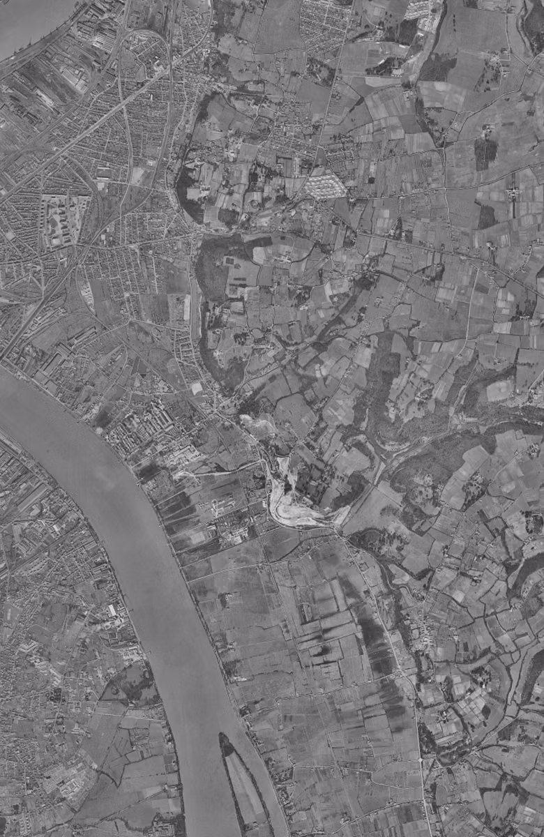 Floirac en 1956, le territoire vu du ciel, au même cadrage