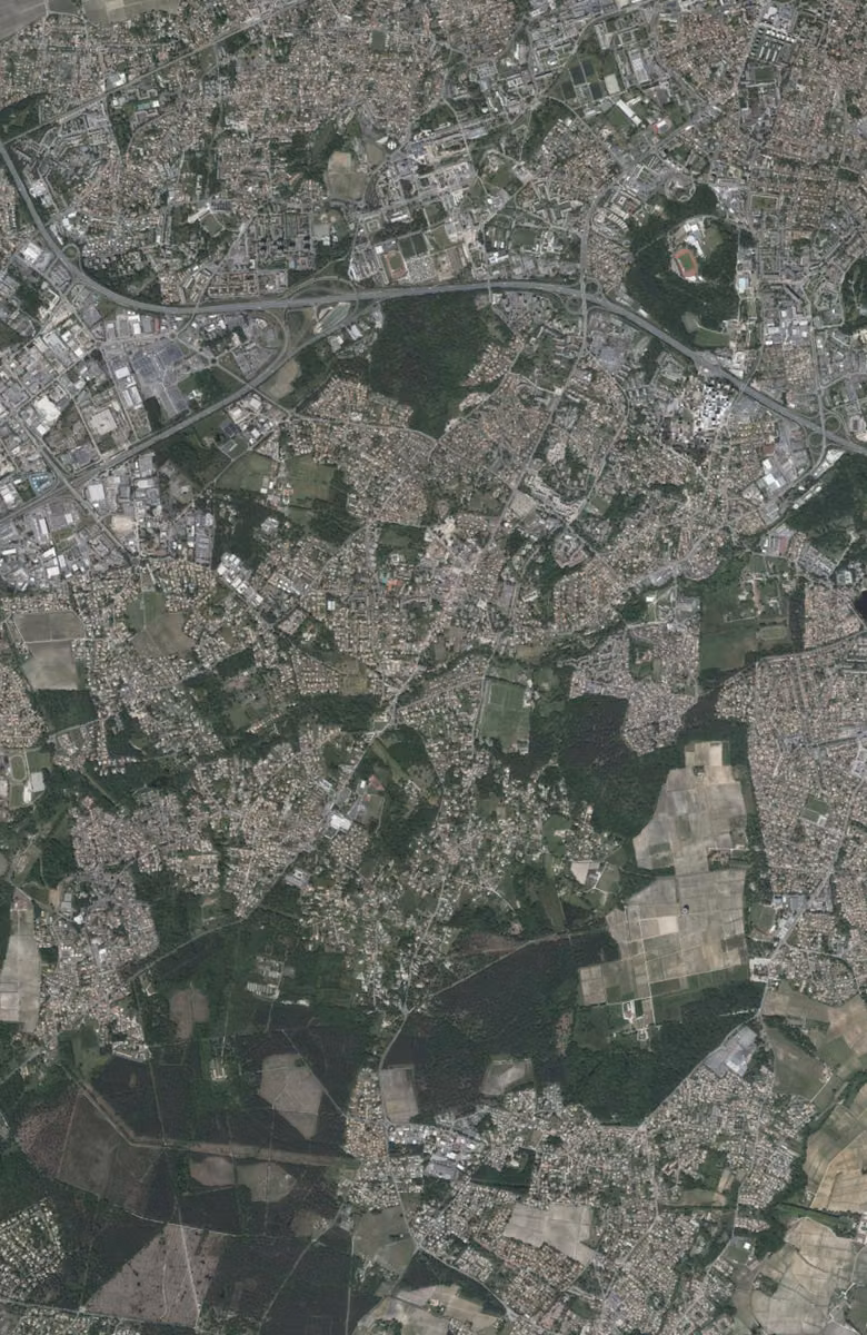 Gradignan aujourd'hui, le territoire vu du ciel