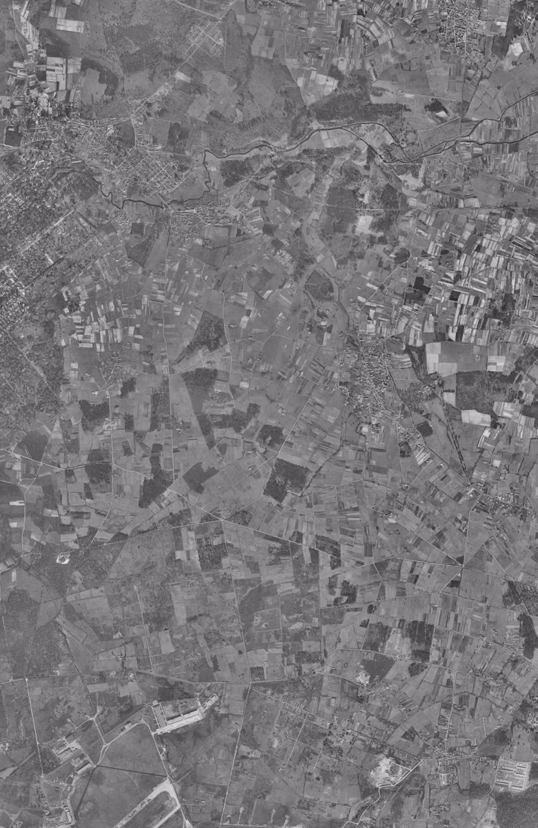 Le Haillan en 1956, le territoire vu du ciel, au même cadrage