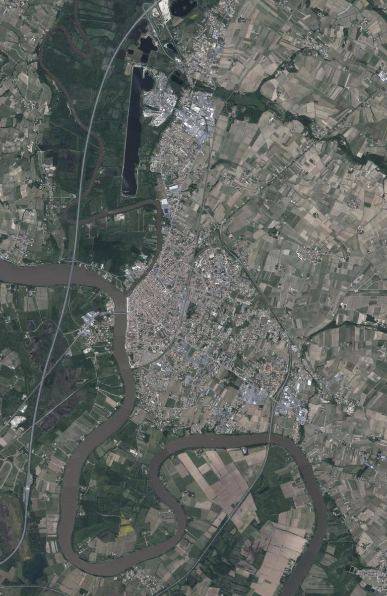 Libourne aujourd'hui, le territoire vu du ciel